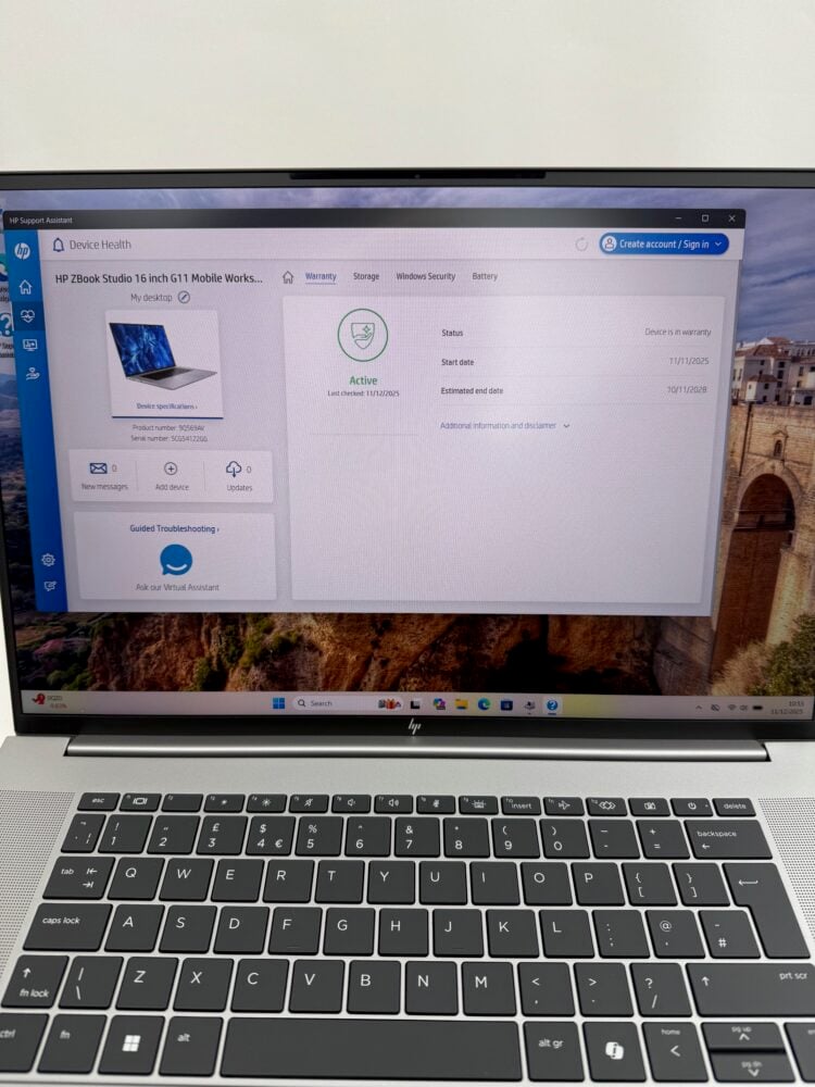 HP Zbook 16 Studio G11 16" ULTRA 7 SSD 512GB RAM 32GB RTX 3000 ADA WORKSTATION WARRANTY - Image 12